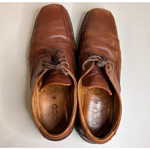 ECCO Men\'s Bicycle Toe Loafer Oxford Shoes Leather Brown 45 EU /‎ 11-11.5 US main image 8